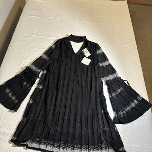 laundry by shelli segal cocktail party choker dress Black Lined Lace‎ Size 0